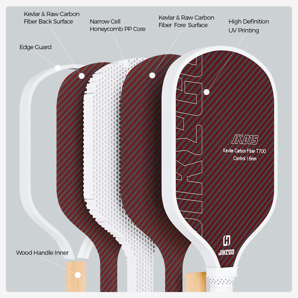 Jikego JK015 Kevlar Carbon Pickleball Paddle