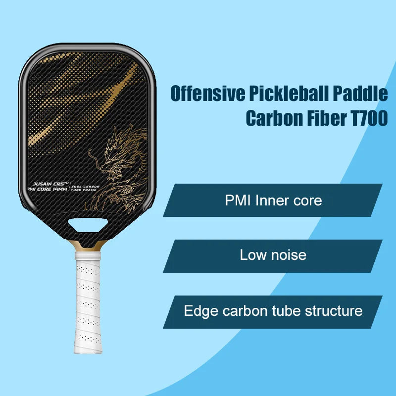 Jusain CR5 Gold Dragon CarbonPickleball Paddle