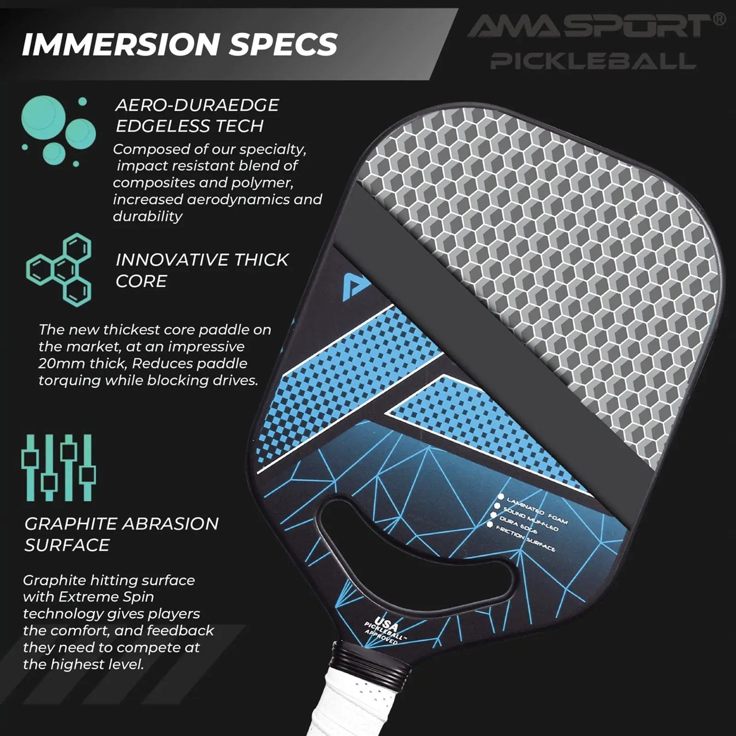 Amasport Immersion Core Pickleball Paddle