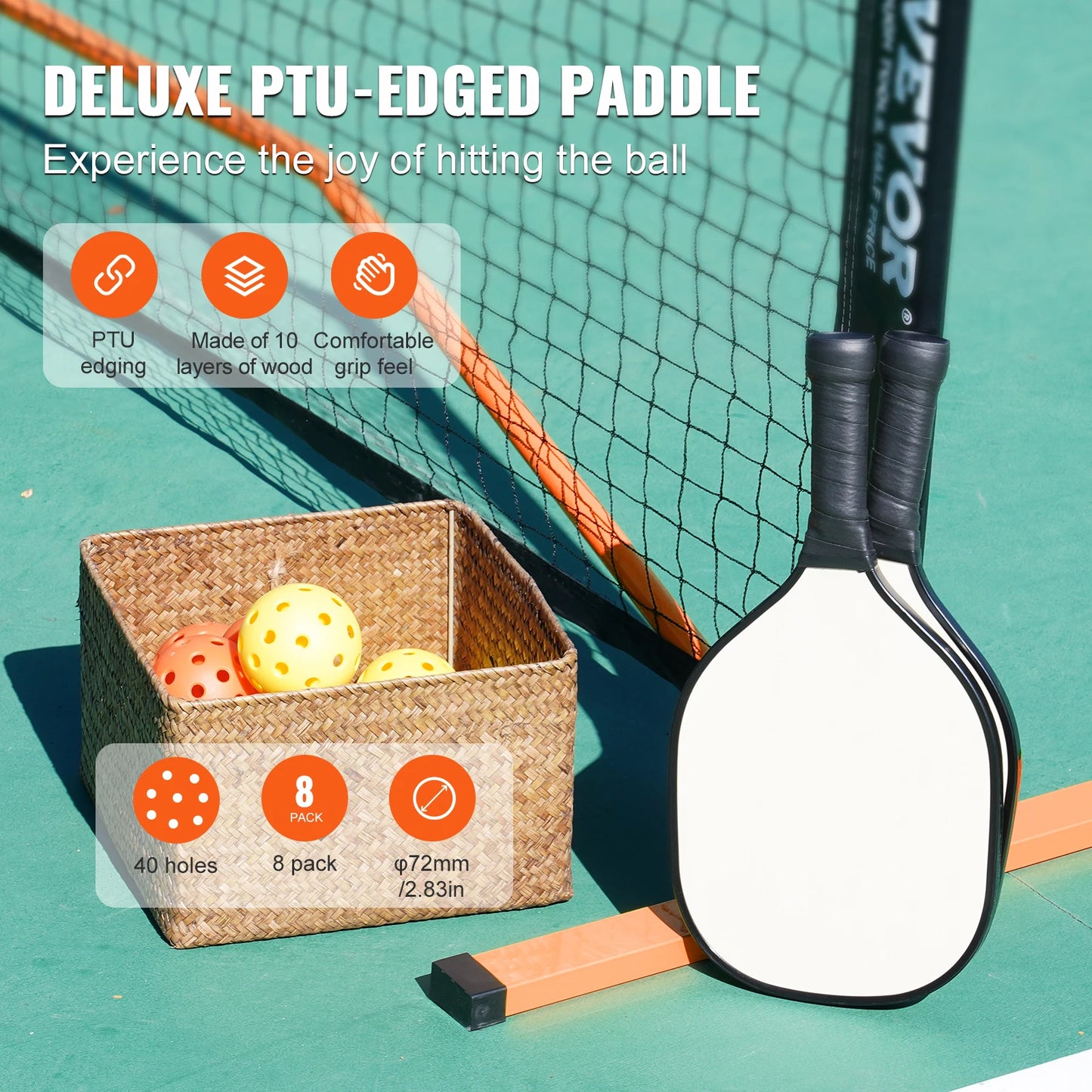 VEVOR Portable Pickleball Net 22ft