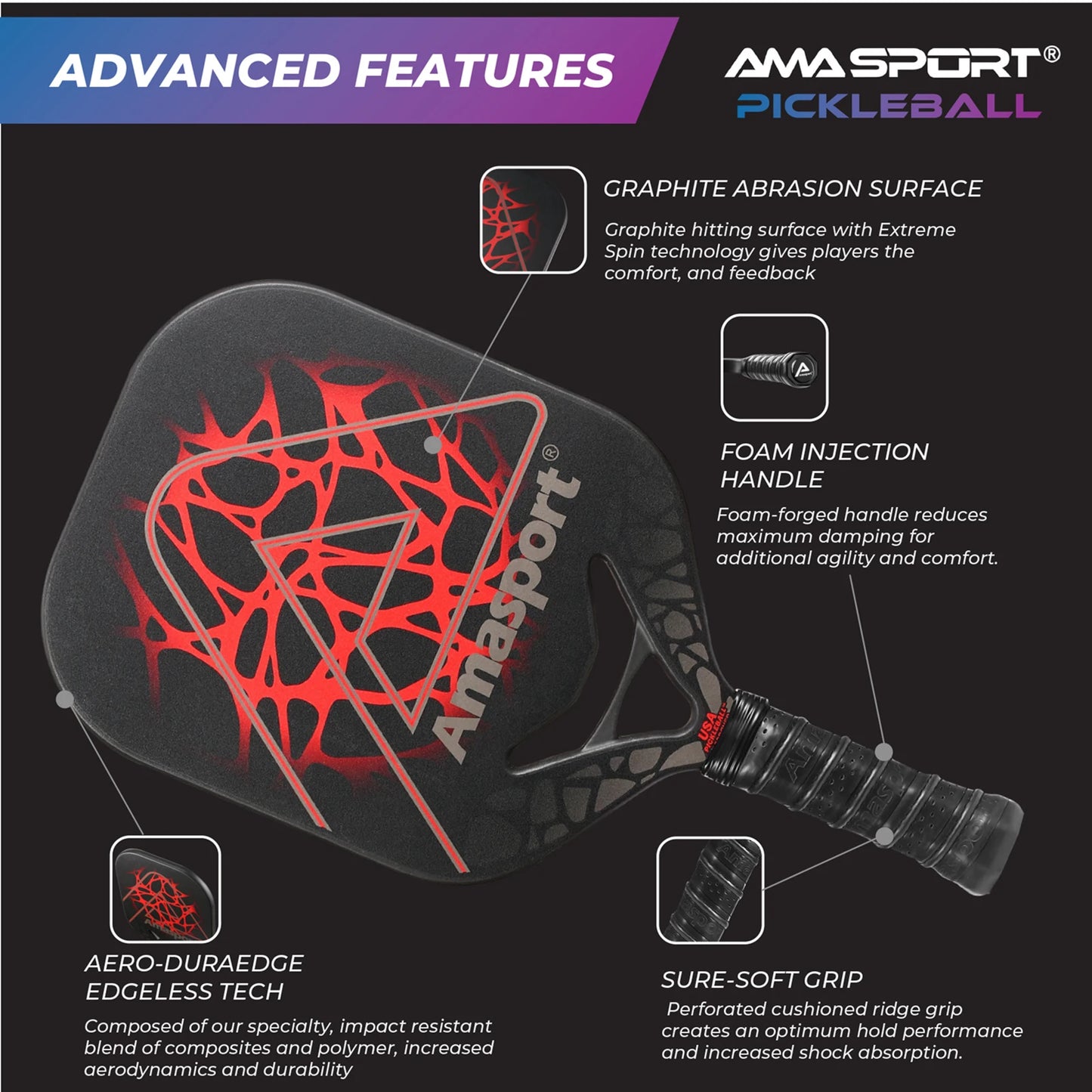 Amasport MNSTR PWR Pickleball Paddles