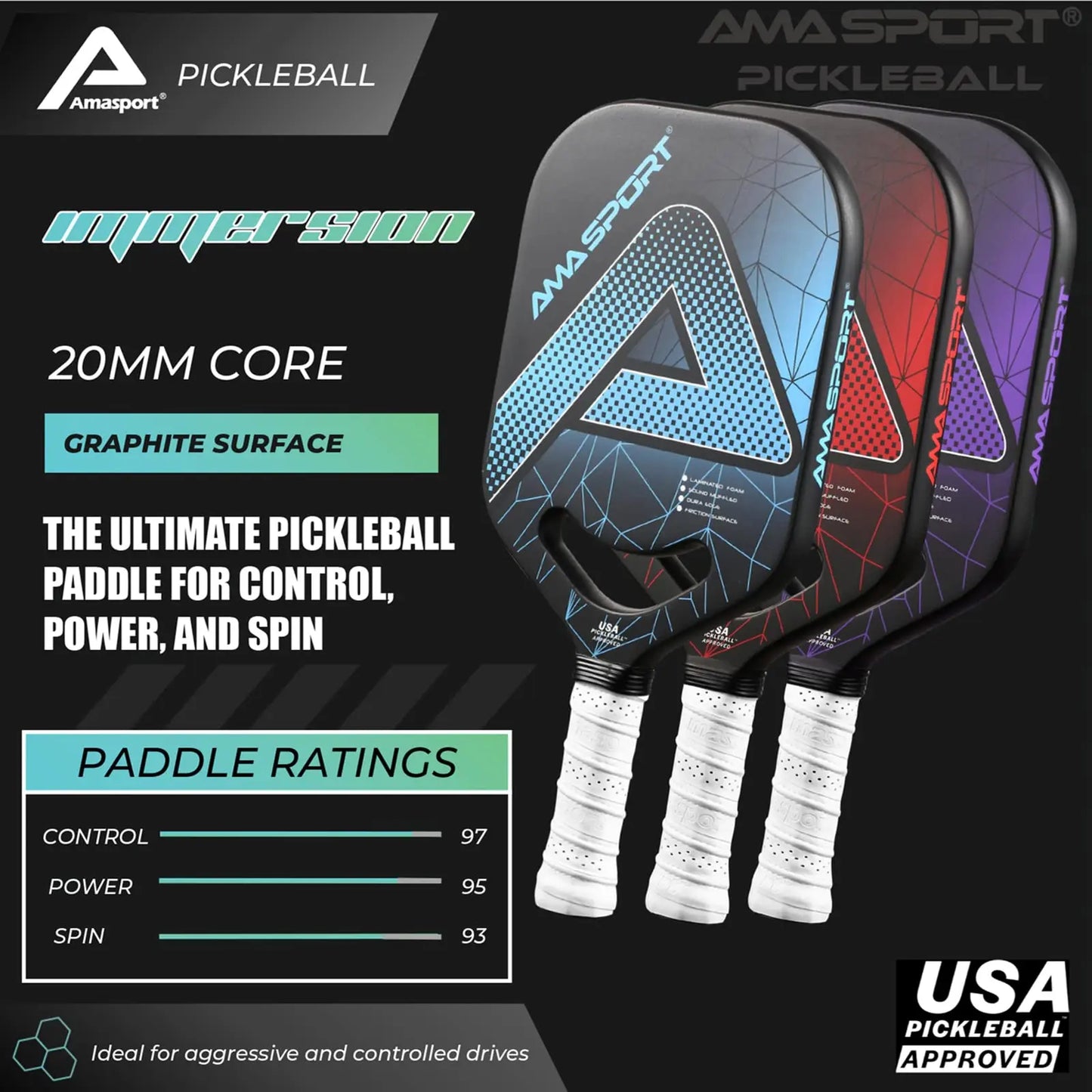 Amasport Immersion Core Pickleball Paddle