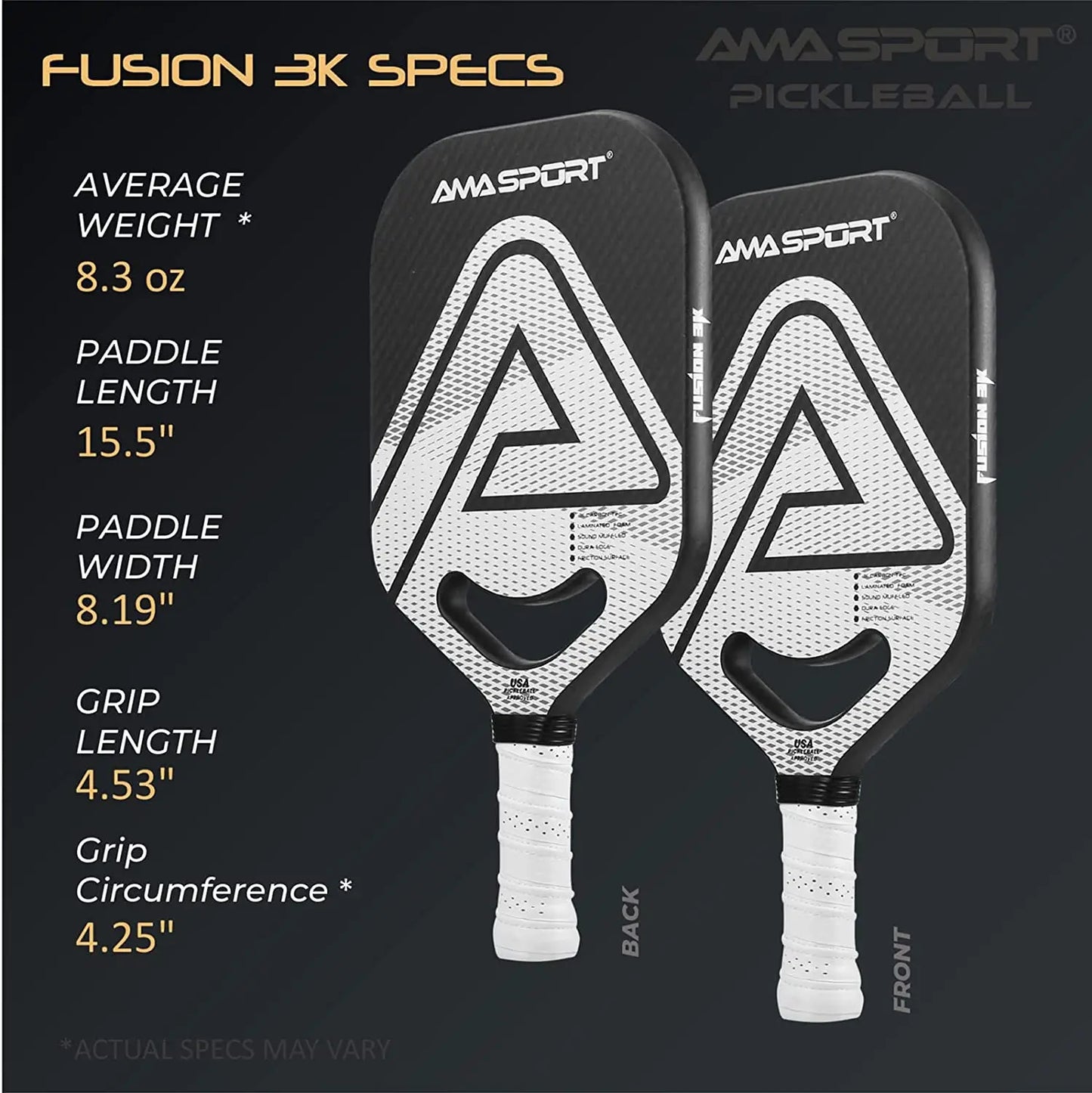 Amasport  Fusion 3K Pickleball Paddle