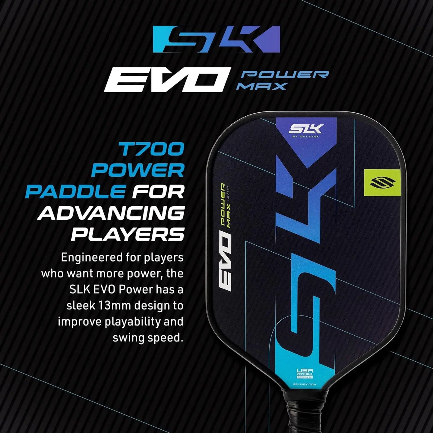 Selkirk SLK Evo Power Max Pickleball Paddle