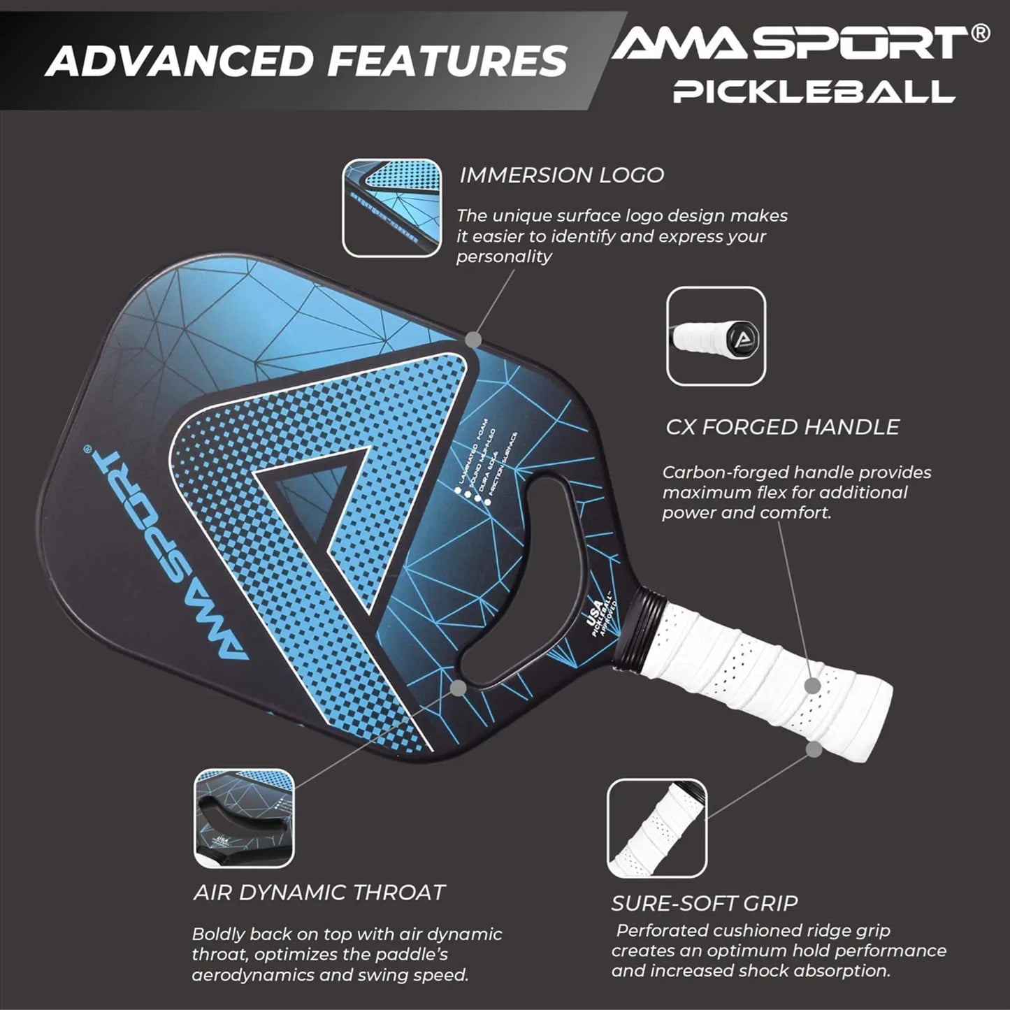 Amasport Immersion Core Pickleball Paddle