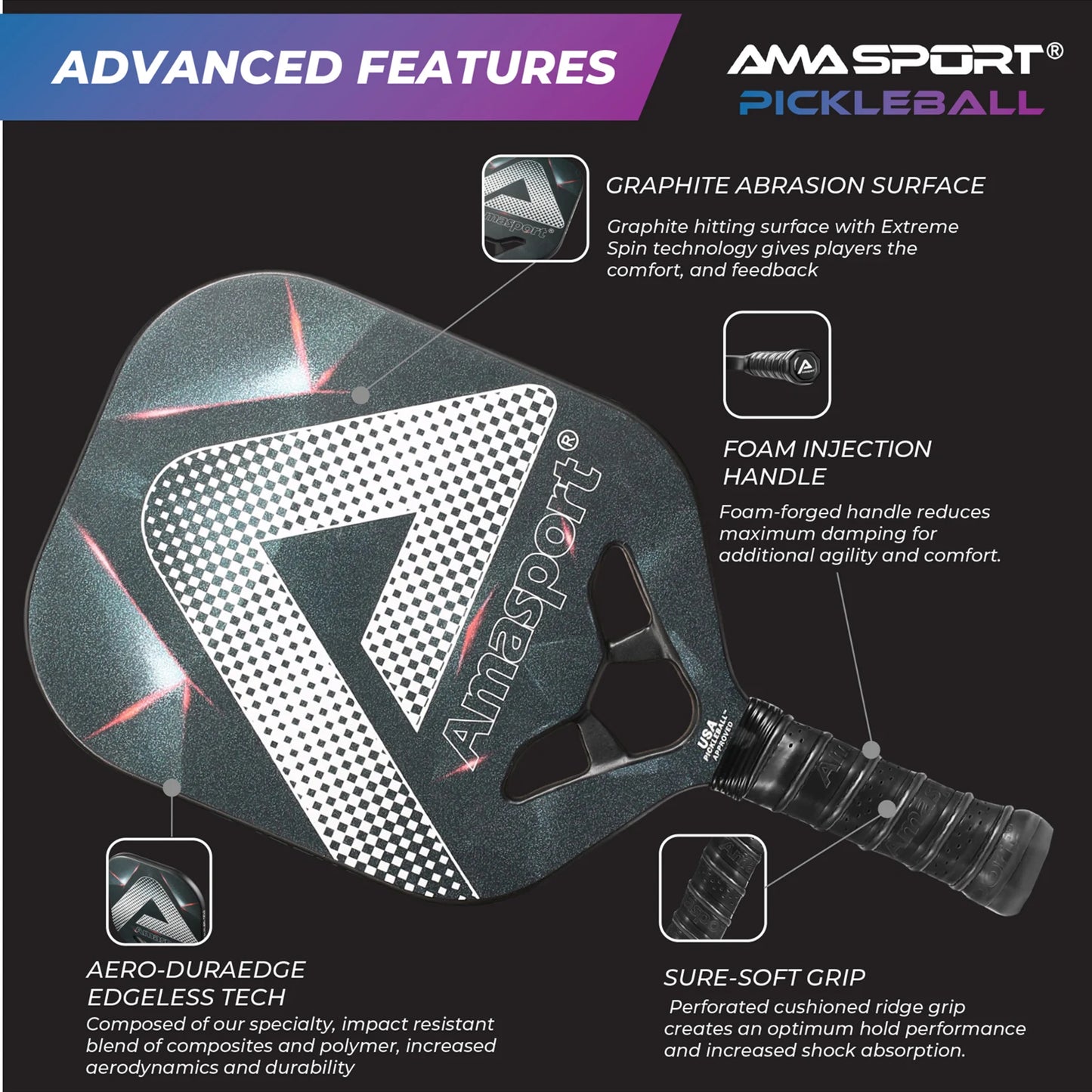 Amasport Matrix High Performance Pickleball Paddle