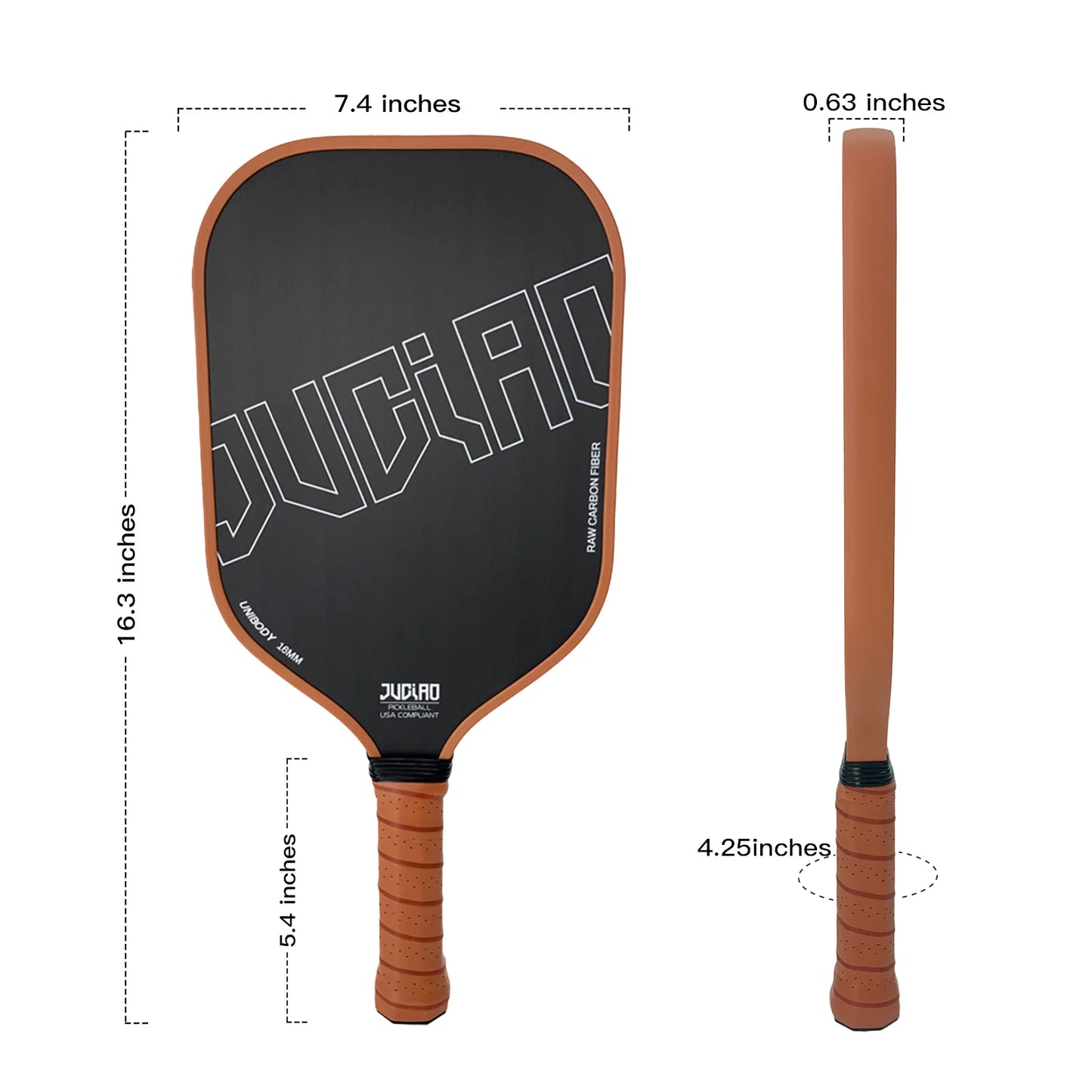 Juciao Raw Unibody Gen2 Pickleball Paddle